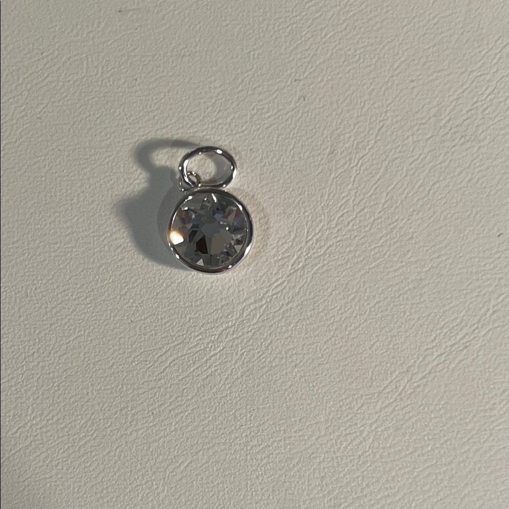 Origami Owl Silver Crystal Pendant Charm